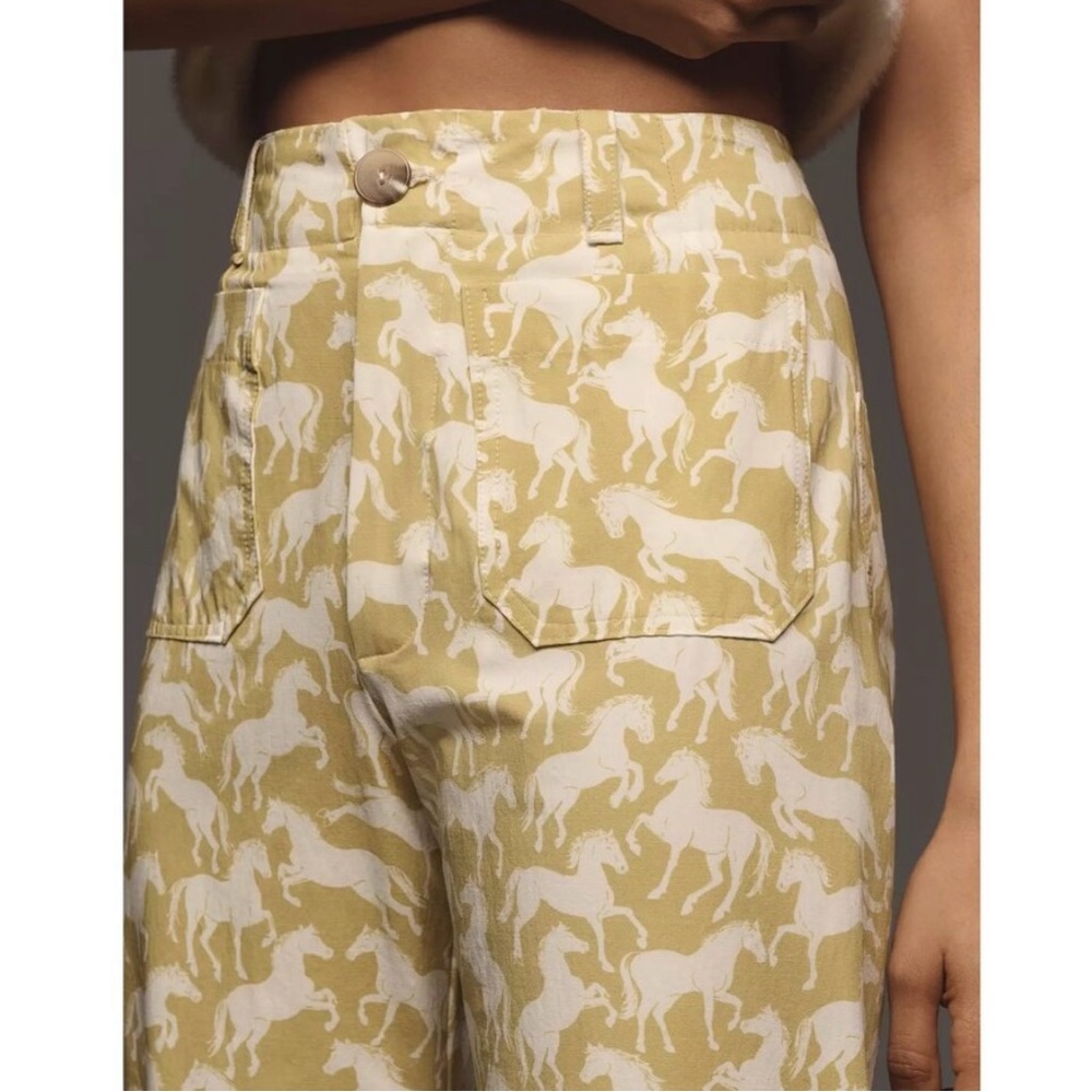Anthropologie Maeve The Colette Cropped Wide Leg Pants